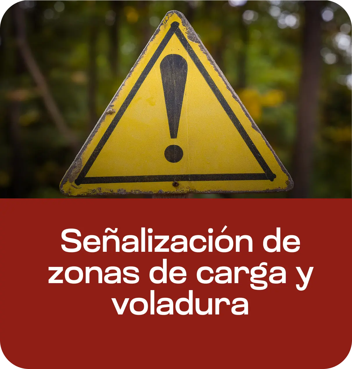 Señalización de zonas de carga y voladura
